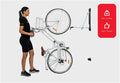 Garage Tool Organizer, Steadyrack Bike Rack, Easy Lift Swivel Bike Wall Mount, Vertical Storage Solution for Bicycles with Fenders or Mudguards
