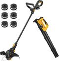 Houselife Cordless Weed Eater & Leaf Blower Combo Compatible with Dewalt 20V Max Battery(Tool Only), 12" Weed Wacker & String Trimmer Edger 3-in-1