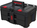 Garage Tool Organizer, Keter Stack-n-Roll Modular Tools Organizer for Garage Storage and DIY, 3 Piece Resin Rolling Tool Box System for Small Parts