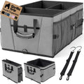 Car Trunk Organizer, GORILLA GRIP Trunk Organizer for SUV and Cars, Large Capacity Collapsible Car Trunk Storage Organizer, Heavy Duty Car Accessories
