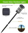 Ahaorigin Solar Outdoor Lights, 8 Pack Solar Pathway Lights Outdoor, 2 Lighting Modes Waterproof Solar Lights Outdoor, Sturdy Metal Rods