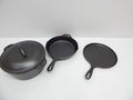 Cast Iron Cookware, Lodge Cast Iron Set, 5-Piece Set, Pre-Seasoned Kitchen Set, Skillets, Griddle & Dutch Oven Included, PFAS-Free Non-Toxic Cookware