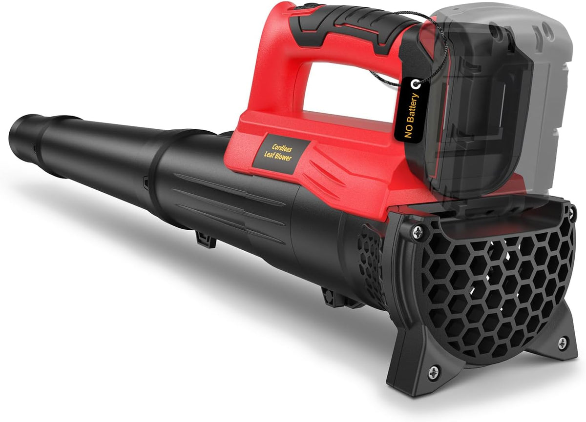 Leaf Blower for Milwaukee 18V Battery, 450CFM Electric Leaf Blower with 130MPH, Copper Motor, Handheld for Lawn Care, Yard (Battery Not Included)(Red)