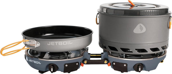 Camping Cookware Set, Jetboil Genesis Basecamp Backpacking and Camping Stove Cooking System with Camping Cookware
