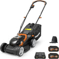 WORX 17" Cordless Lawn Mower, 2 in 1 Electric Mower Cuts Quietly