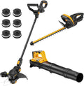 Houselife Cordless Weed Eater & Leaf Blower Combo Compatible with Dewalt 20V Max Battery(Tool Only), 12" Weed Wacker & String Trimmer Edger 3-in-1