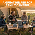 Dinithron 22-Piece Camping Cookware Set, Lightweight Non-Stick camping cooking set, Includes Large Pot, 1.6L Kettle