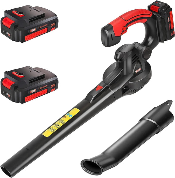 MZK Cordless Leaf Blower, 20V Battery Powered Electric Blower for Lawn Care, Electric Lightweight Leaf Blower for Blowing Leaves