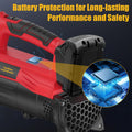 Leaf Blower for Milwaukee 18V Battery, 450CFM Electric Leaf Blower with 130MPH, Copper Motor, Handheld for Lawn Care, Yard (Battery Not Included)(Red)