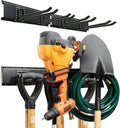 Garage Tool Organizer Wall Mount, 48 inches, Sturdy Storage Rack with Adjustable Hooks, Anti-Rust, Easy Installation, 300lbs Capacity