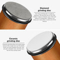 AIERLIAN Knife Sharpener Tool, Rolling Knife Sharpener Kit, Knife Sharpening with Diamonds and Ceramic for Steel of Any Hardness