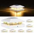 Solar Outdoor Lights, VOLISUN 4x4 Solar Post Cap Light 12pack, Solar Fence, Post Lights Outdoor Waterproof for Wooden/Vinyl Post