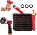 Pocket Hose Ballistic 50 FT Expandable Garden Hose w/Pocket Pivot Swivel Connector, Anti-Burst Sleeve Reinforced with Bulletproof Fiber, Lightweight