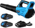 RYAHT Leaf Blower Cordless, Leaf Blower with Battery and Charger, 2 Speed Modes, 2 Batteries
