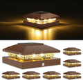 Solar Outdoor Lights, VOLISUN 4x4 Solar Post Cap Light 12pack, Solar Fence, Post Lights Outdoor Waterproof for Wooden/Vinyl Post