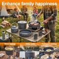 Dinithron 22-Piece Camping Cookware Set, Lightweight Non-Stick camping cooking set, Includes Large Pot, 1.6L Kettle