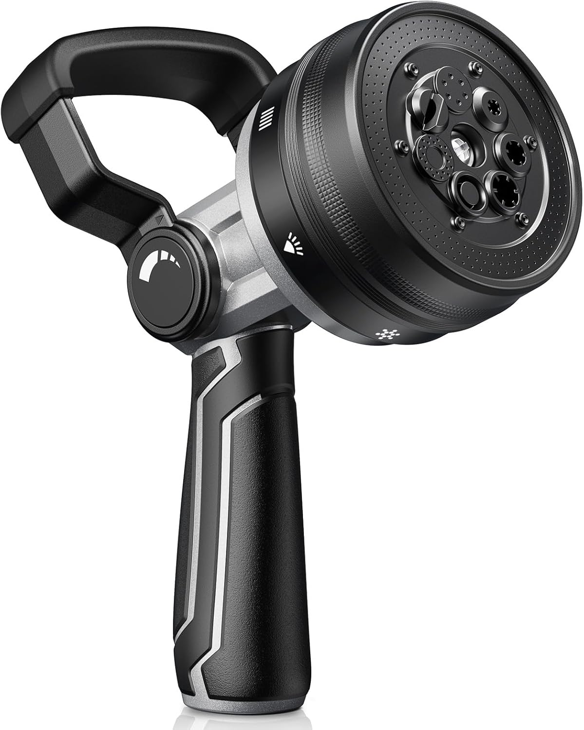 Garden Hose Nozzle, RAINPOINT Heavy Duty Fireman's Hose Nozzle, 7 Modes Water Hose Nozzle with Adjustable Flow Control