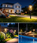 Ahaorigin Solar Outdoor Lights, 8 Pack Solar Pathway Lights Outdoor, 2 Lighting Modes Waterproof Solar Lights Outdoor, Sturdy Metal Rods