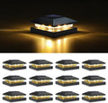 Solar Outdoor Lights, VOLISUN 4x4 Solar Post Cap Light 12pack, Solar Fence, Post Lights Outdoor Waterproof for Wooden/Vinyl Post