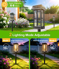Ahaorigin Solar Outdoor Lights, 8 Pack Solar Pathway Lights Outdoor, 2 Lighting Modes Waterproof Solar Lights Outdoor, Sturdy Metal Rods