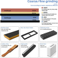Intelitopia Complete Knife Sharpening Stone Set, Dual Grit Whetstone 400/1000 3000/8000 Knife Sharpener with Leather Strop, Flattening Stone