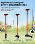 HAUSPROFI Stand Up Weed Puller Tool with 36-46 Inch Adjustable Long Handle and 50L Garden Bag
