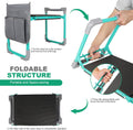 WEILISEN Garden Kneeler & Seat, Garden Kneeler and Seat, 2-in-1 Foldable Garden Bench with Non-Slip EVA Foam Pad, Storage Bags, Glove