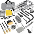 Viewsun 17pcs Car Cleaning Kit, Pink Car Interior Detailing Kit with High Power Handheld Vacuum, Detailing Brush Set, Windshield Cleaner, Cleaning Gel