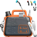 Tarden Battery Powered Garden Sprayer 2 Gallon, Electric Pump Sprayer with 3 Mist Nozzles, Rechargeable Handle, Telescopic Wand, Adjustable Strap