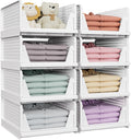 Portable Closet Organizer, SNSLXH 5 Pack Stackable Closet Storage Basket