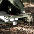 Camping Furniture, 3.4 Ft Folding Camping Table, 12 lb Lightweight Portable Picnic Table with Adjustable Height & Carry Handle