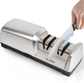 dskiley Electric Knife Sharpener for Kitchen, Professional 3-Stage 100% Diamond System with 20° Precision Angle