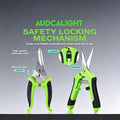 AudcaLight Garden Pruning Tool, 4-Pack Bypass Pruning Shears, Titanium Steel Blade, With Gardening Gloves, Shears Stainless