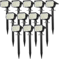 WENATY Solar Outdoor Lights, Solar Spot Lights Outdoor Waterproof IP65, 12 Pack Landscape Spotlights with 46 LEDs