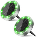 Peasur Solar Outdoor Lights, Mini Solar Ground Lights, 30 Pack Flat Solar Disc Lights Outdoor Waterproof
