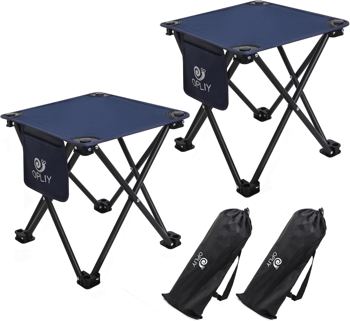 Opliy Camping Furniture, Camping Stool 2 Pack, Portable Folding Stool for Outdoor Gardening and Beach Hiking Fishing