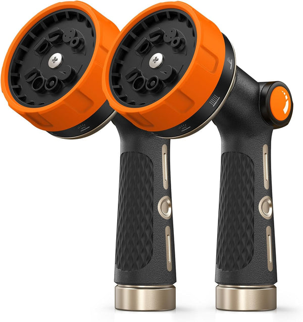 RAINPOINT Garden Hose Nozzle Heavy Duty, 100% Metal Thumb Control Spray Nozzles for Garden Hose High Pressure