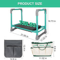 WEILISEN Garden Kneeler & Seat, Garden Kneeler and Seat, 2-in-1 Foldable Garden Bench with Non-Slip EVA Foam Pad, Storage Bags, Glove