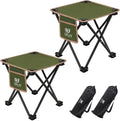 Opliy Camping Furniture, Camping Stool 2 Pack, 13 Inch Portable Folding Stool for Outdoor Gardening and Beach Hiking Fishing