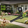 Dwarfuarm Cordless Leaf Blower with 715 CFM, 35, 000 RPM Brushless Motor, Lightweight Electric Blower with LCD & 3-Speed Modes