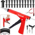 Tire Repair Kit, Richcat Tubeless Tire Puncture Repair Kit with Mushroom Plug, Repairs punctures and Flat Tires for Motorcycles, Cars, Trucks, ATVs