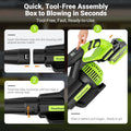 Dwarfuarm Cordless Leaf Blower with 715 CFM, 35, 000 RPM Brushless Motor, Lightweight Electric Blower with LCD & 3-Speed Modes
