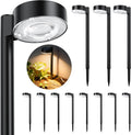 ELECLINK Solar Outdoor Lights, 12 Pack Solar Pathway Lights Outdoor, Solar Powered Landscape Path Light with Larger LED Lens