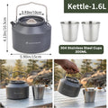 Dinithron 22-Piece Camping Cookware Set, Lightweight Non-Stick camping cooking set, Includes Large Pot, 1.6L Kettle