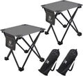 Opliy Camping Furniture, Camping Stool 2 Pack, 13 Inch Portable Folding Stool for Outdoor Gardening and Beach Hiking Fishing