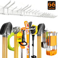 Garage Tool Organizer Wall Mount 66 inches with 13 Adjustable Heavy-Duty Hooks, Garage Organization, Garden Tool Storage Rack for Garage, Yard