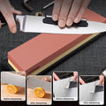 Intelitopia Complete Knife Sharpening Stone Set, Dual Grit Whetstone 400/1000 3000/8000 Knife Sharpener with Leather Strop, Flattening Stone