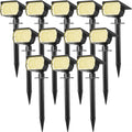 WENATY Solar Outdoor Lights, Solar Spot Lights Outdoor Waterproof IP65, 12 Pack Landscape Spotlights with 46 LEDs