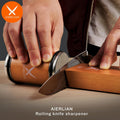 AIERLIAN Knife Sharpener Tool, Rolling Knife Sharpener Kit, Knife Sharpening with Diamonds and Ceramic for Steel of Any Hardness