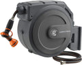 Giraffe Tools Retractable Garden Hose Reel 1/2 Inch x 155 with 5 ft Leader Hose, Heavy Duty, Any Length Lock, Slow Return System